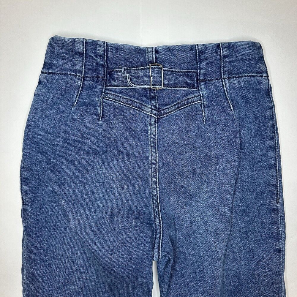 Maeve Anthropologie BOMBSHELL JEANS Women’s 26 Slim Straight High Rise Blue - Picture 3 of 7